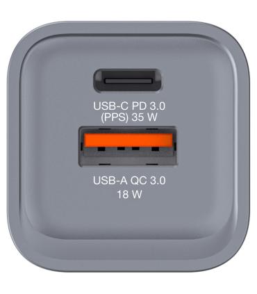 CARGADOR DE PARED UNIVERSAL GAN PARA VIAJE VERBATIM GNC-35 1XUSB TIPO-C  1XUSB 