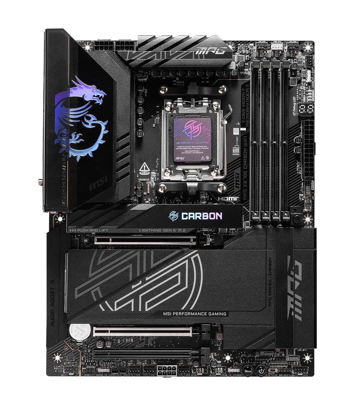 PLACA MSI MPG X870E CARBON WIFI,AMD,AM5,X870,4DDR5,LAN5G+WIFI7+BT5.4,ATX