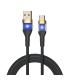Iggual Cable USB-A A Tipo C 3A 100 Cm Trenzado LED
