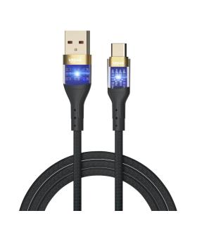 Iggual Cable USB-A A Tipo C 3A 100 Cm Trenzado LED