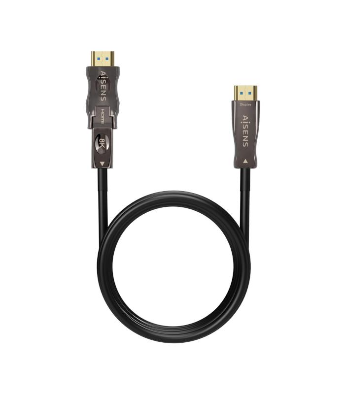 CABLE HDMI AISENS V2.1 OPTICO ACTIVO AOC DESMONTABLE 8K60HZ M M 15M NEGRO