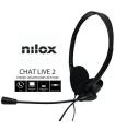 Nilox Auriculares NXCM0000004 Doble Jack Negro