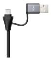Hub USB + USB Tipo-C 3.0 Nanocable 10.03.0412  3xUSB  1xRJ45  Gris