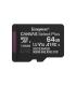 Tarjeta De Memoria Kingston CANVAS Select Plus 64GB MicroSD XC  Clase 10  100MBs