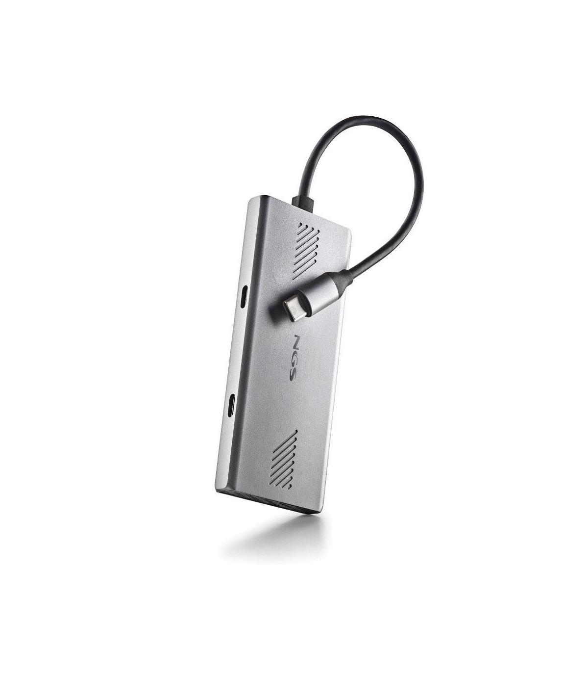 NGS - Hub USB WONDERDUO-C De 4 Puertos (2 USB-C + 2 USB-A)