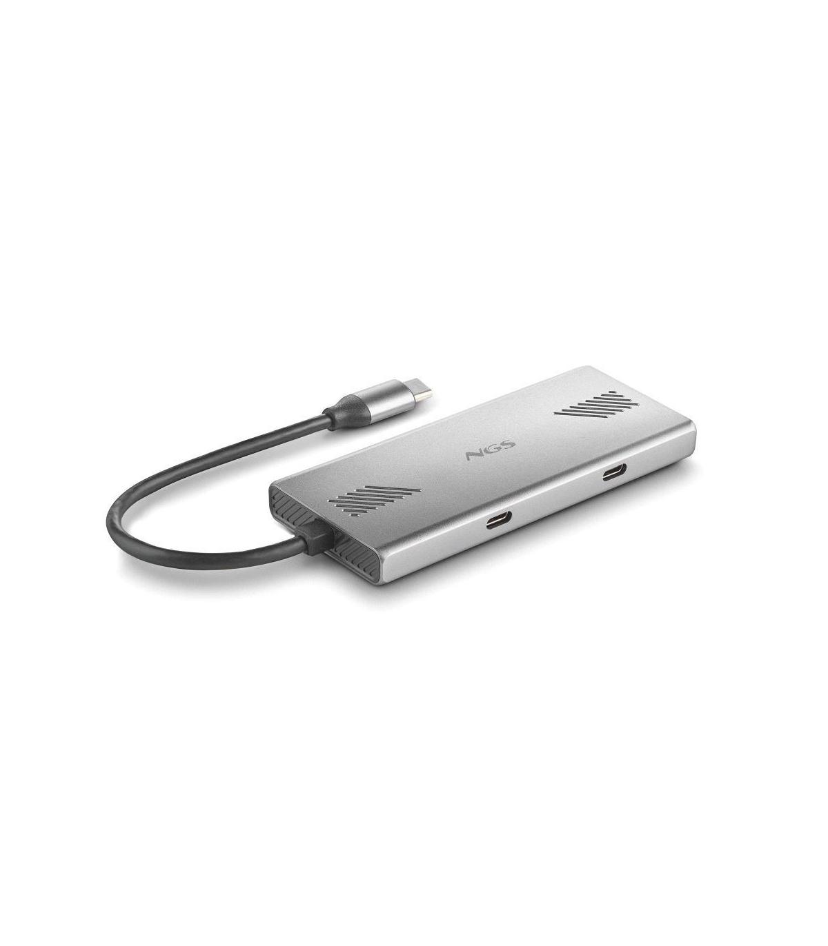 NGS - Hub USB WONDERDUO-C De 4 Puertos (2 USB-C + 2 USB-A)