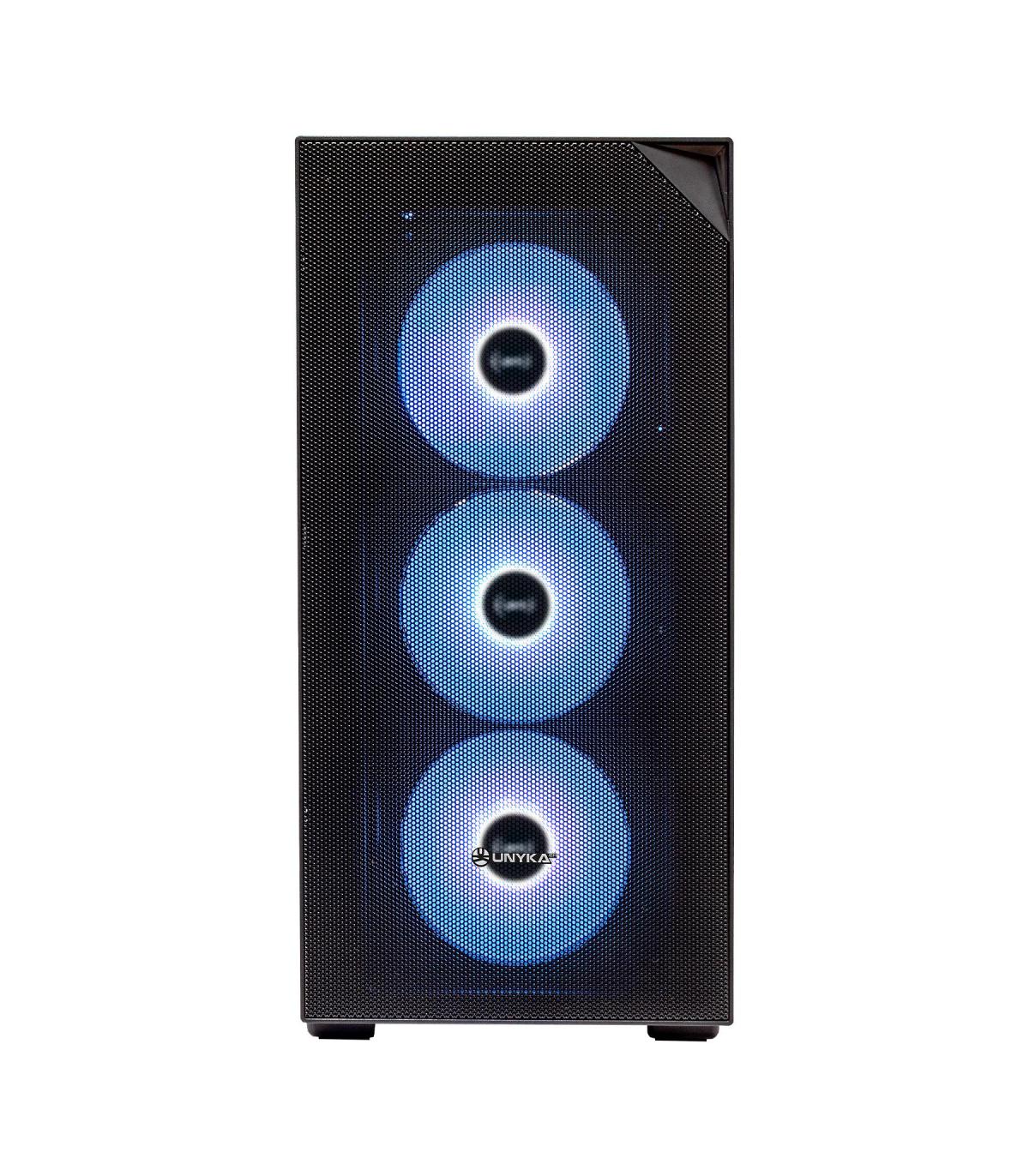 UnykaCH Revelat Mesh Black - Caja ATX - 2 X USB 3.0 - 1 X USB-C (conector USB-C Interno) - VGA Hasta 425mm - 4 X 120 Mm ARGB Inc