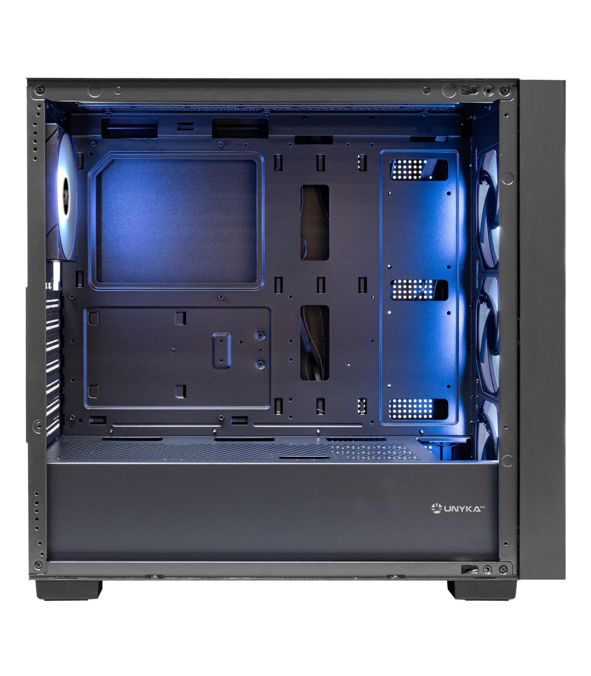 UnykaCH Revelat Mesh Black - Caja ATX - 2 X USB 3.0 - 1 X USB-C (conector USB-C Interno) - VGA Hasta 425mm - 4 X 120 Mm ARGB Inc