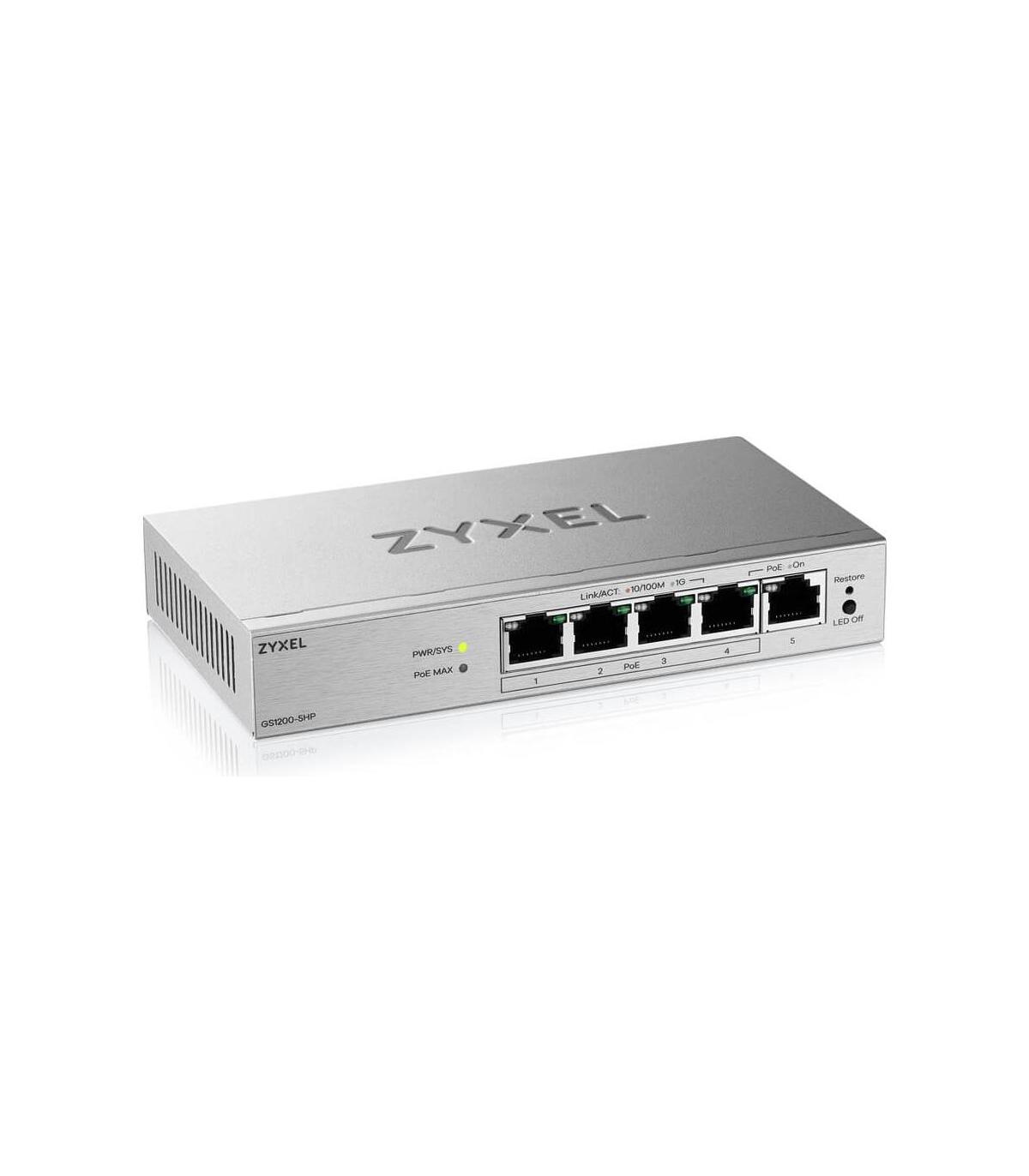 ZyXEL GS1200-5HPv3 Switch 5xGb (4xPoE+) 68W