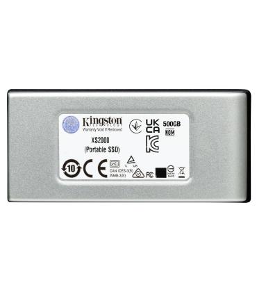 Kingston Technology XS2000 500 GB Negro, Plata