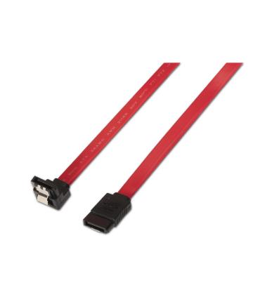 CABLE AISENS SATA III DATOS 6G DATOS ACODADO ANCLAJES ROJO 0.5M