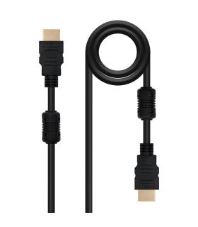 Nanocable - CABLE HDMI V1.4 De 1,8m CON FERRITA (ALTA VELOCIDAD   HEC) Conexin A M-A M - Alta Calidad De Imagen - Baja Interfere