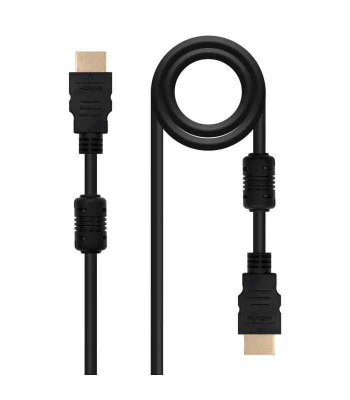 Nanocable - CABLE HDMI V1.4 De 5m CON FERRITA (ALTA VELOCIDAD   HEC) Conexin A M-A M - Alta Calidad De Imagen - Baja Interferenc