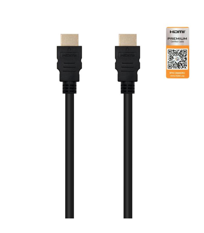 Nanocable - Cable HDMI 2.0 4K@60Hz 18Gbps A M-A M 0.5M Negro