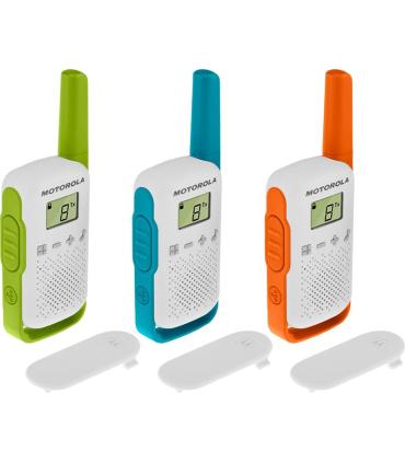PACK 3 WALKIE TALKIE T42 VERDE AZUL NARANJA T42 MOTOROLA 59T42TRIPLEPACK