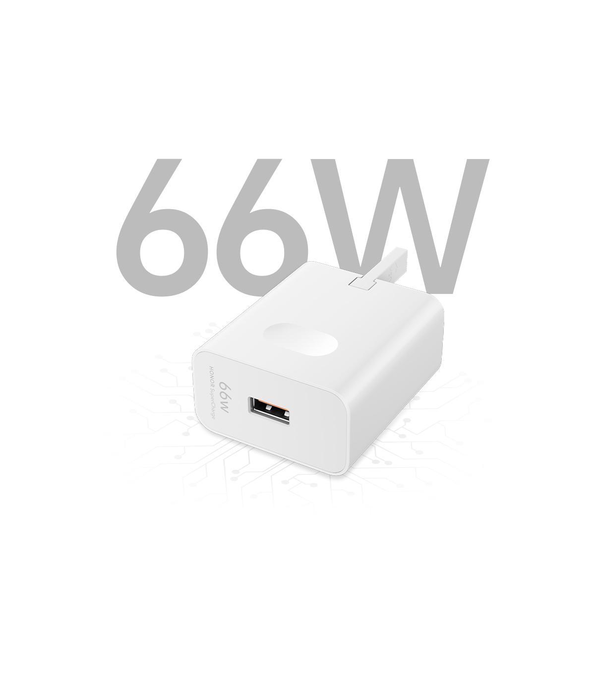 CARGADOR DE PARED HONOR SUPERCHARGE POWER ADAPTER (MAX 66W)WHITE  1XUSB  66W  BL