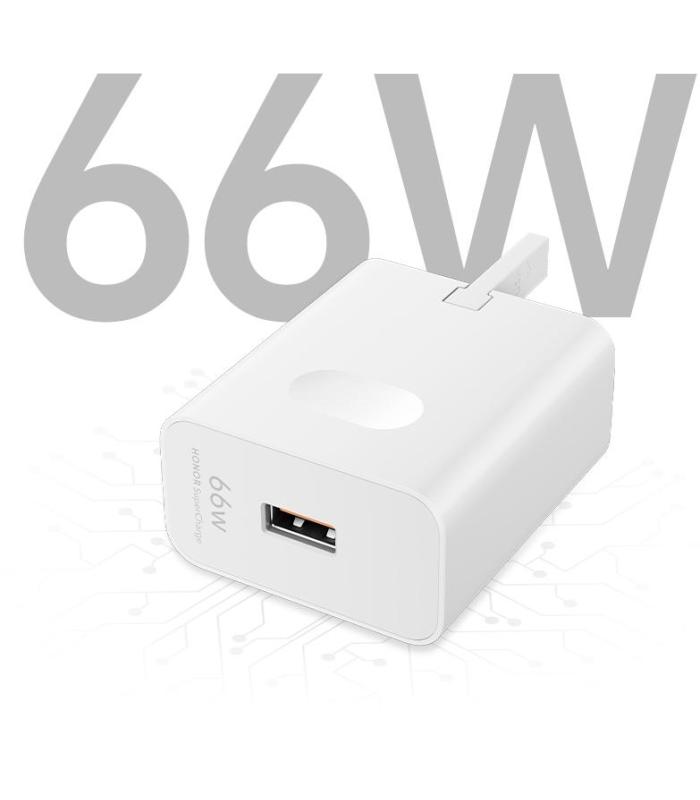 CARGADOR DE PARED HONOR SUPERCHARGE POWER ADAPTER (MAX 66W)WHITE  1XUSB  66W  BL