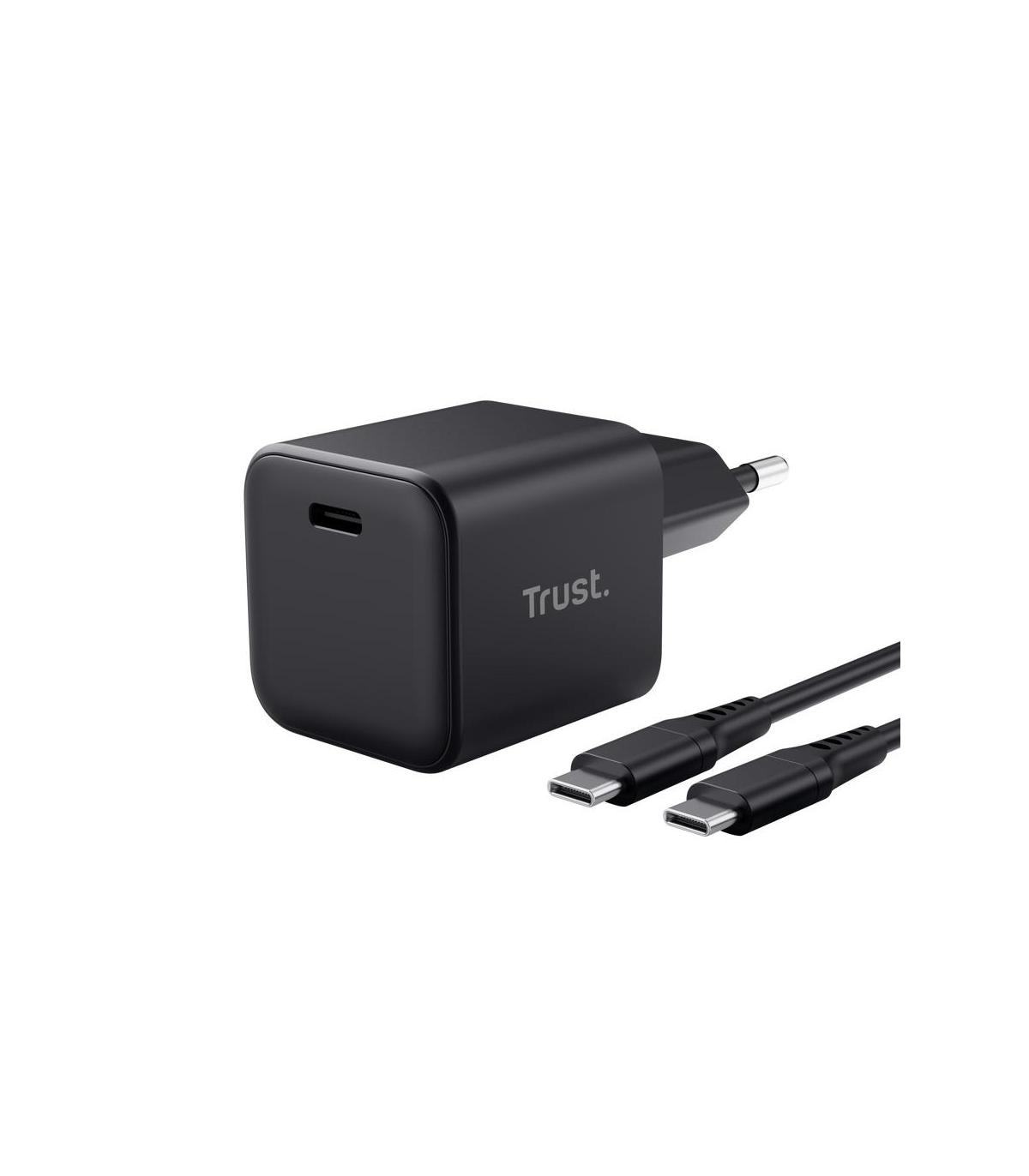 CARGADOR DE PARED GAN TRUST MAXO 65W ULTRAREDUCIDO  1XUSBTIPO-C  INCLUYE CABLE U