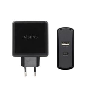 CARGADOR DE PARED AISENS ASCH-2PD45A-BK  1XUSB TIPO-C  1XUSB  57W