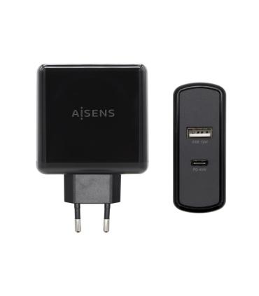 CARGADOR DE PARED AISENS ASCH-2PD45A-BK  1XUSB TIPO-C  1XUSB  57W