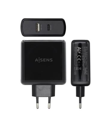CARGADOR DE PARED AISENS ASCH-2PD45A-BK  1XUSB TIPO-C  1XUSB  57W
