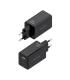 CARGADOR DE PARED GAN AISENS ASCH-65W3P073-BK  2XUSB TIPO-C 1XUSB  65W  NEGRO