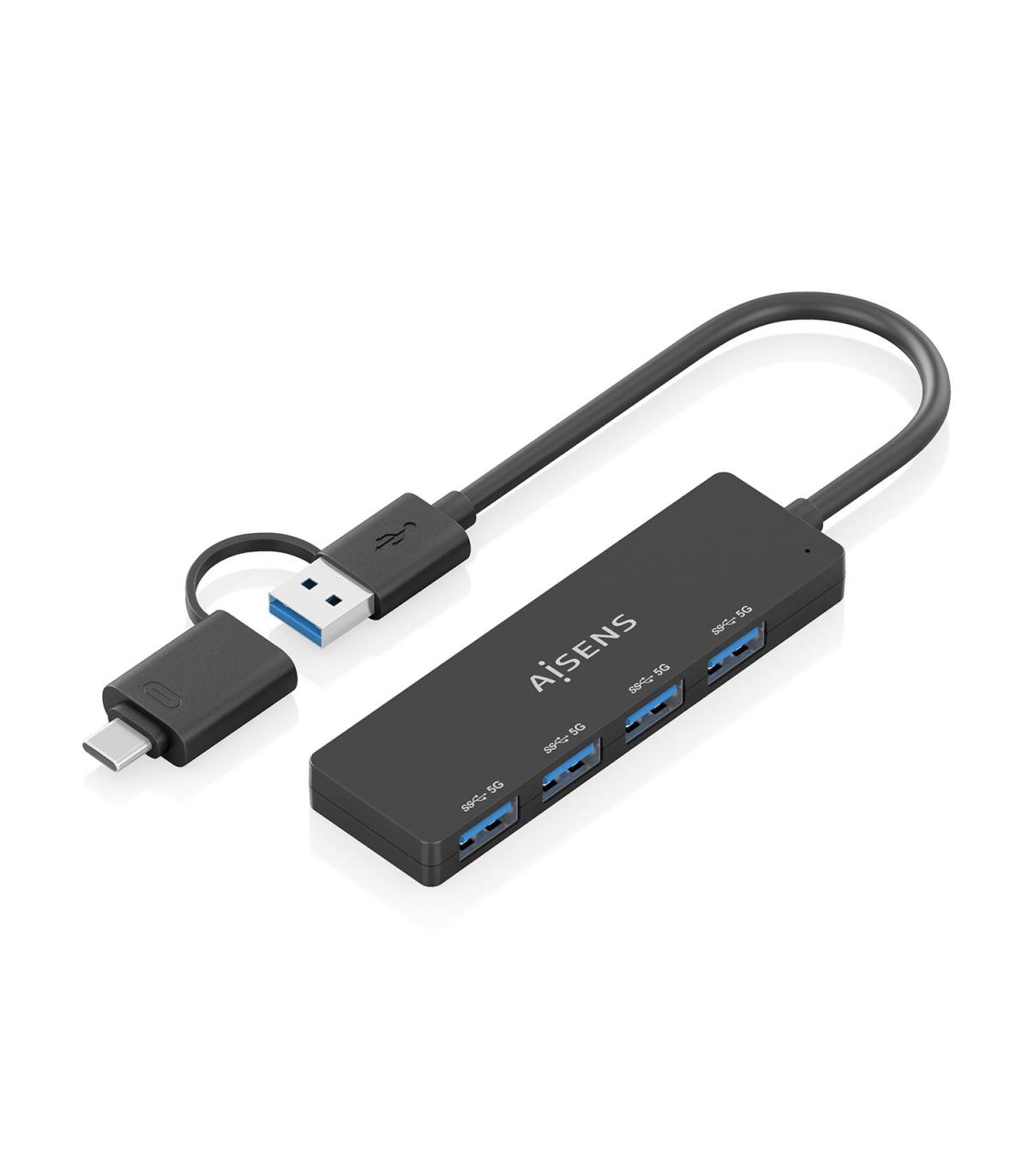 Hub USB Tipo-C + USB 3.1 Aisens A109-0987  4xUSB