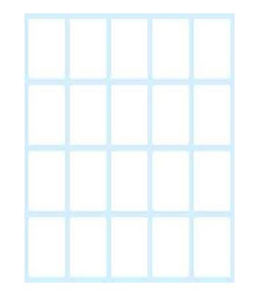 PAQUETE 10 HOJAS ETIQUETAS BLANCAS EN SOBRE-36X22 MM TICO E-3622