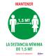 SEALES ADHESIVOS PREIMPRESO  \"MANTENER DISNTACIA MINIMA DE 1,5 MT\" SOBRE DE 2 HOJAS EN A4 AVERY AV_KITCOVID4_ES
