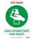 SEALES ADHESIVOS PREIMPRESO  \"USAR DESINFECTANTE PARA LAS MANOS\" SOBRE DE 2 HOJAS EN A4 AVERY AV_KITCOVID3_ES
