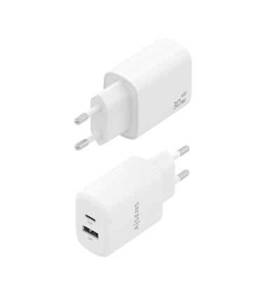 CARGADOR DE PARED GAN AISENS A110-0977  1XUSB TIPO-C  1XUSB 30W  BLANCO