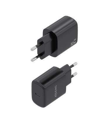 CARGADOR DE PARED GAN AISENS A110-0976  1XUSB TIPO-C  30W NEGRO
