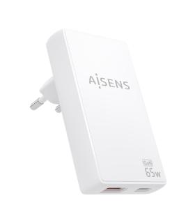 CARGADOR DE PARED GAN AISENS ASCH-65W2P076-W  1XUSB TIPO-C 1XUSB  65W  BLANCO
