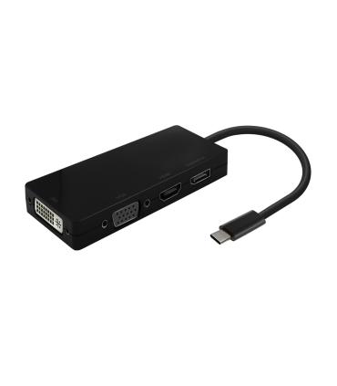 CABLE CONVERSOR AISENS USB-C A DISPLAYPORT DVI HDMI VGA NEGRO 15CM