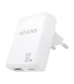 CARGADOR DE PARED GAN AISENS ASCH-30W2P074-W  1XUSB TIPO-C 1XUSB  30W  BLANCO