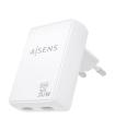 CARGADOR DE PARED GAN AISENS ASCH-30W2P075-W  2XUSB TIPO-C 30W  BLANCO