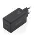 CARGADOR DE PARED GAN AISENS ASCH-65W2P079-BK  2XUSB TIPO-C 65W  NEGRO
