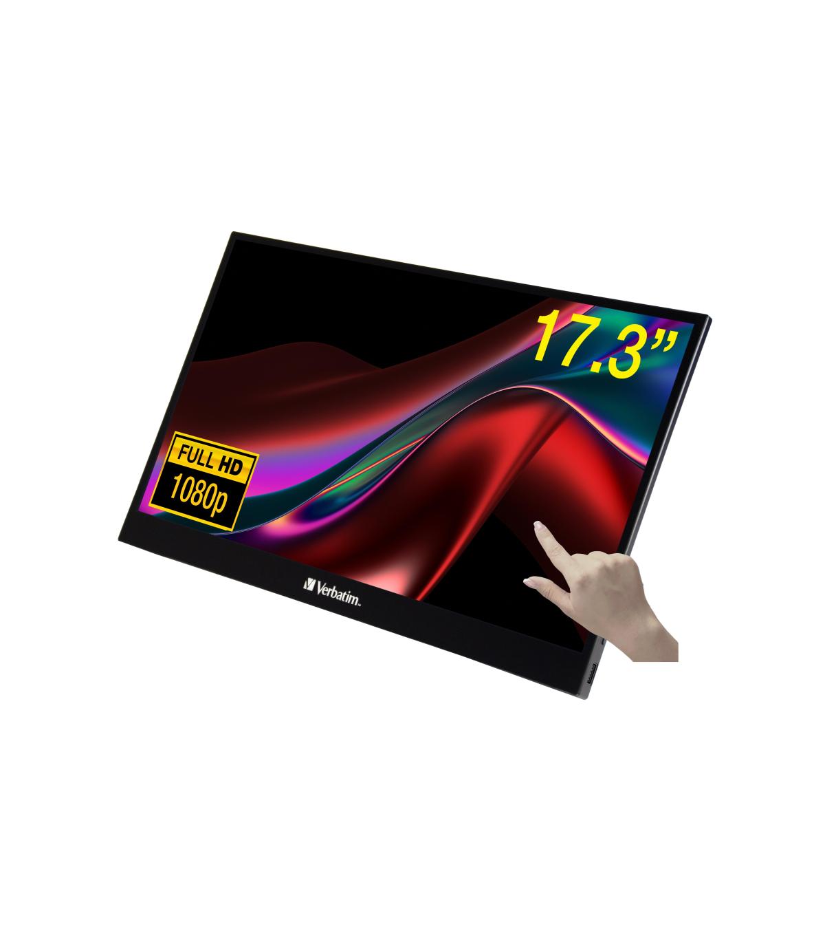 Monitor Porttil Tctil Verbatim PMT-17 17.3'  Full HD  Multimedia  Negro