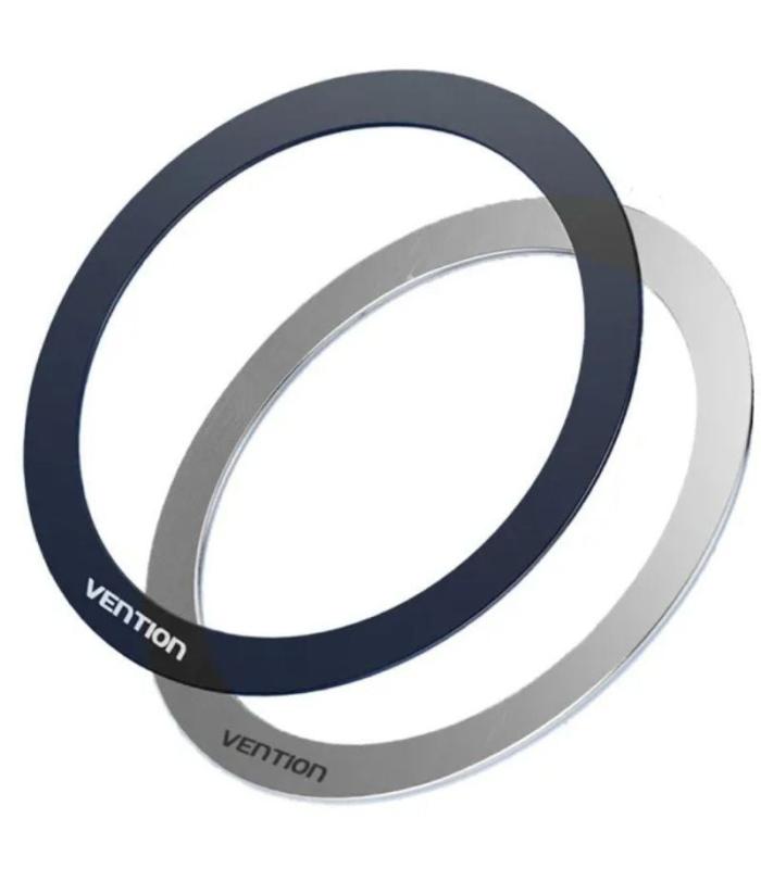 Pack 2 Pegatinas Universales para Anillos de Metal Magnticos Vention KQOB0/ Compatible con Smartphones