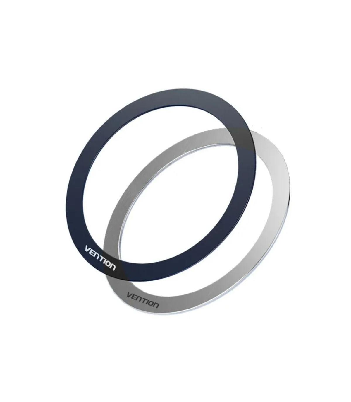Pack 2 Pegatinas Universales para Anillos de Metal Magnticos Vention KQOB0/ Compatible con Smartphones