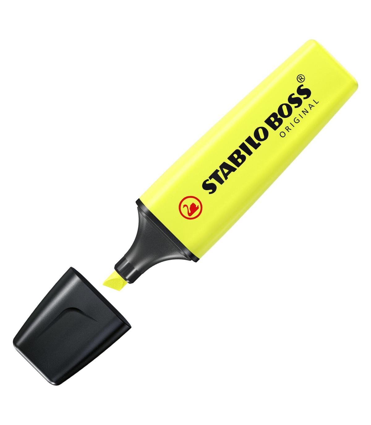 Caja De Marcadores Fluorescentes Stabilo Boss Original  10 Unidades  Amarillos