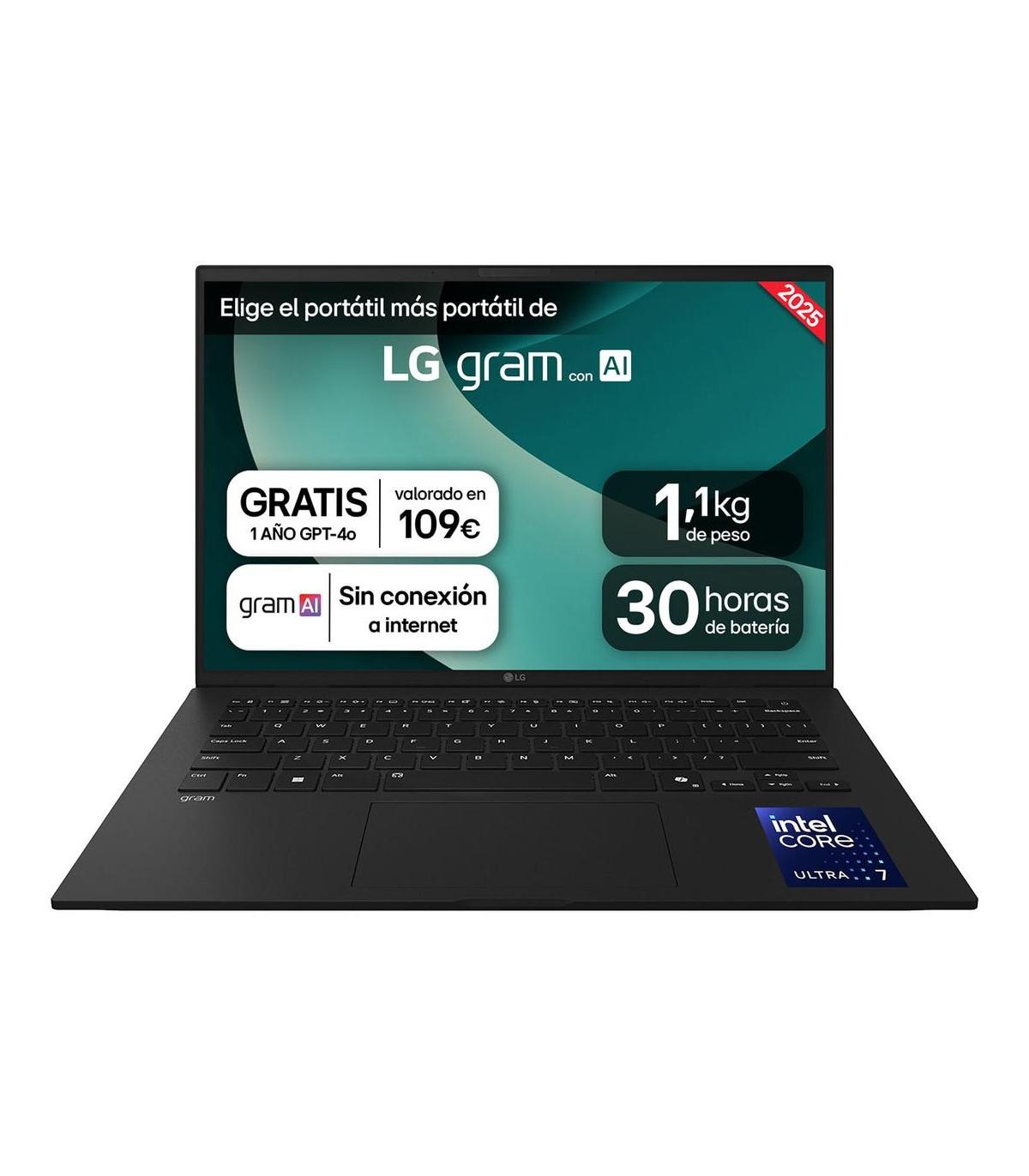 Porttil LG Gram 14Z90T-G.AD8BB Intel Core Ultra 7-255H  32GB  2TB SSD  14'  Win11