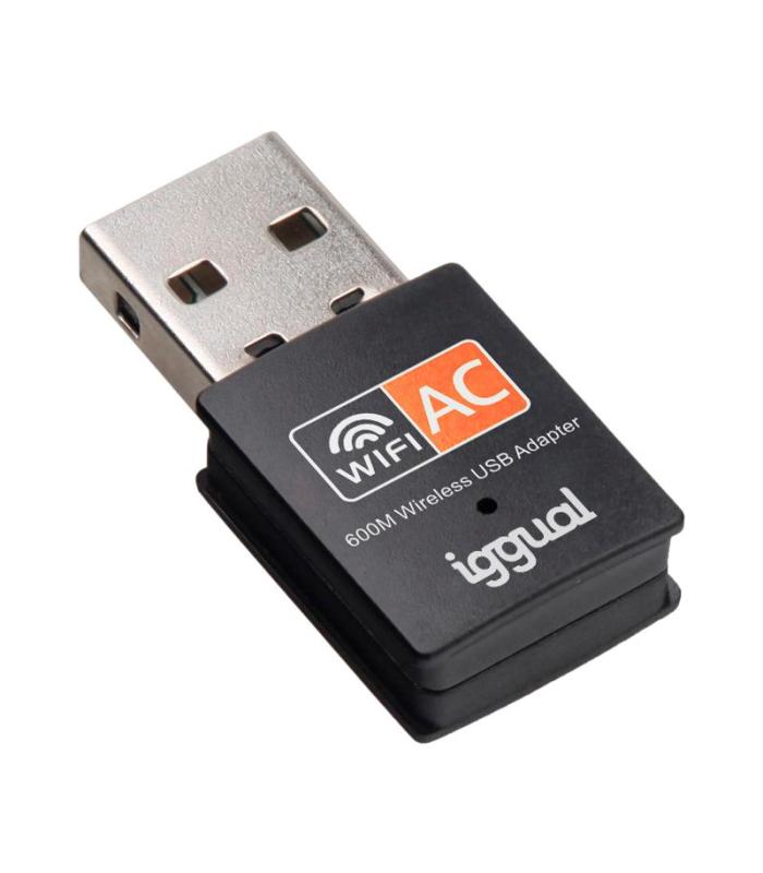 Iggual Adaptador USB Wifi 600 Mbps Dual 2.4G 5G