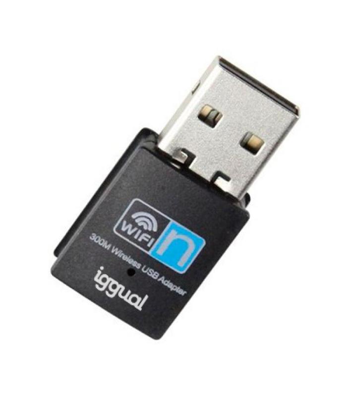 Iggual Adaptador USB Wifi 300 Mbps Mono 2.4GHz