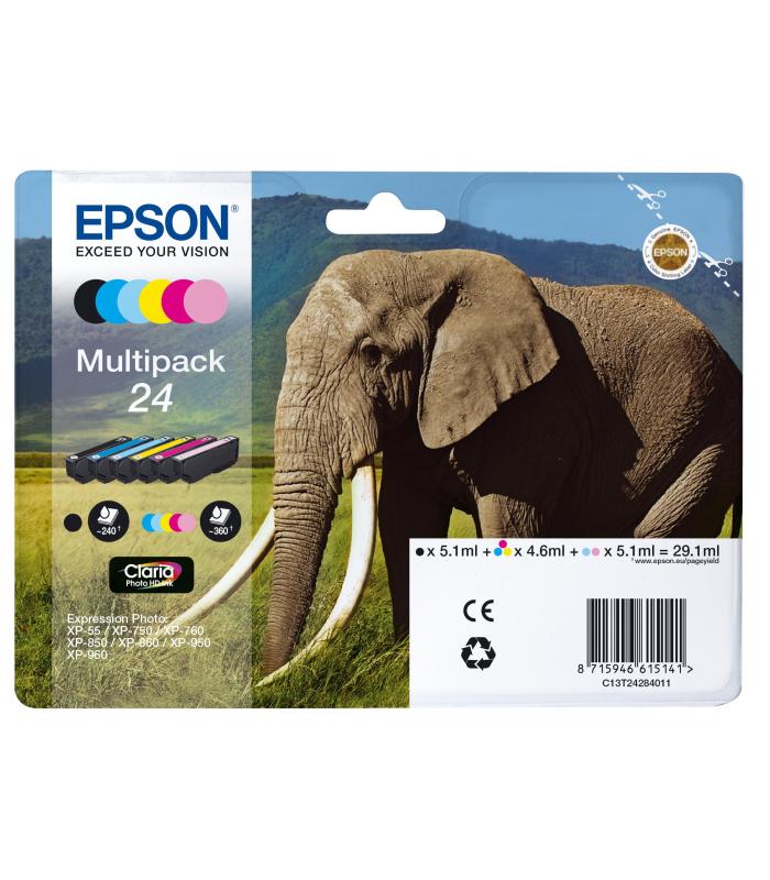 CARTUCHO PACK DE CARTUCHOS 6 COLORES (CMYK, PC Y PM)EPSON 24
