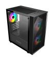 CAJA MICRO-ATX  B200 BLACK(2*14CM ARGB FRONT+1*12cm ARGB TRASERO)UNYKA UK113011