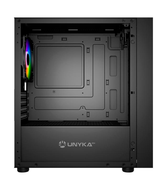 CAJA MICRO-ATX  B200 BLACK(2*14CM ARGB FRONT+1*12cm ARGB TRASERO)UNYKA UK113011