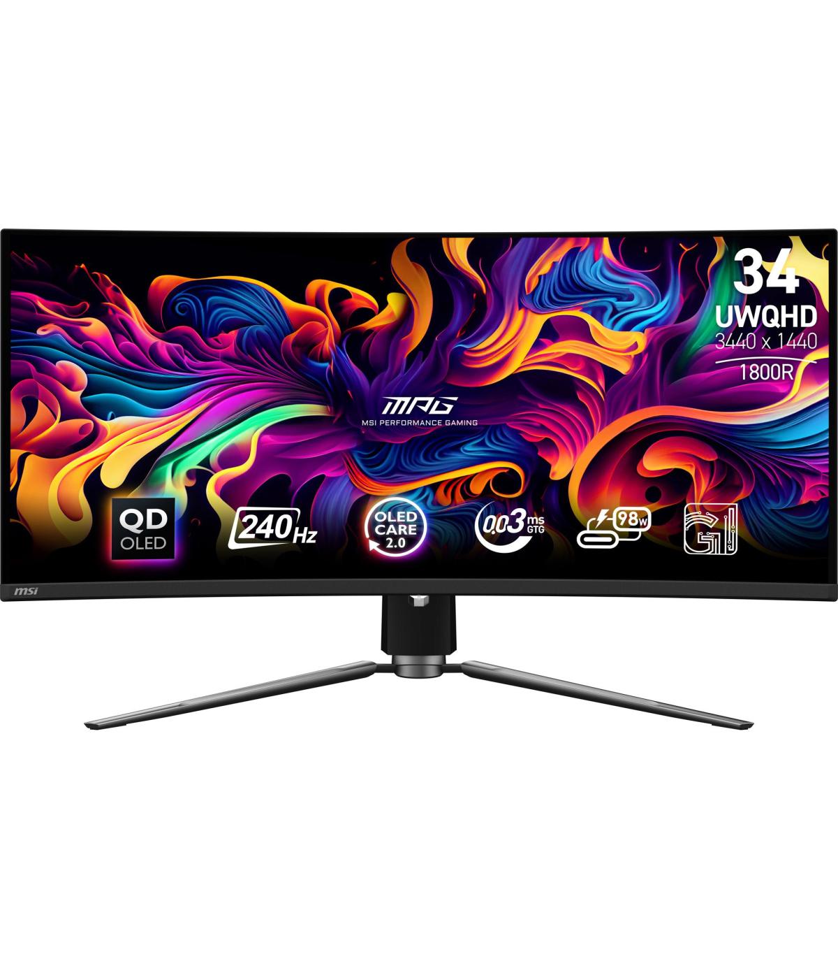 MSI MPG 341CQPX QD-OLED Pantalla Para PC 86,4 Cm (34") 3440 X 1440 Pixeles UltraWide Quad HD Negro