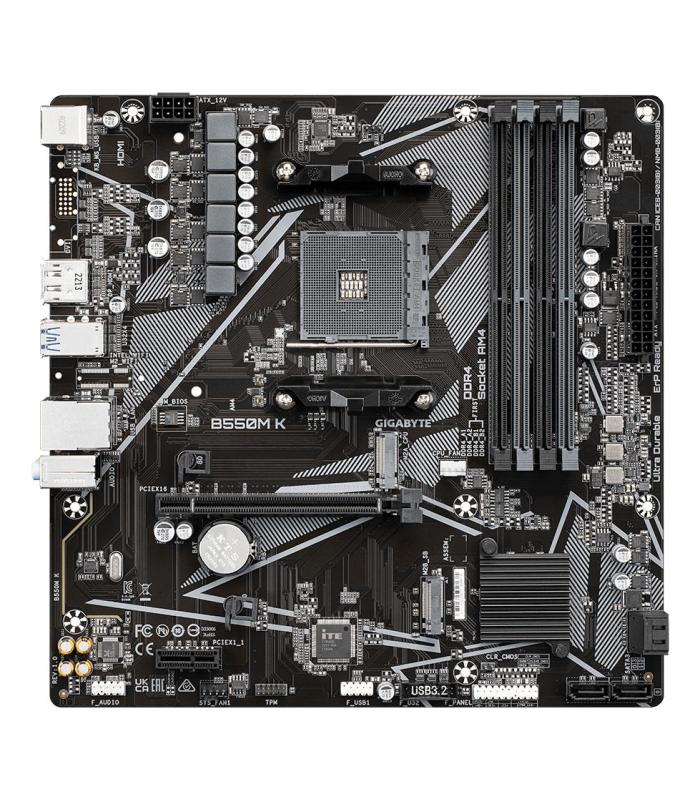 Placa Base Gigabyte B550M K Socket AM4  DDR4  PCIe 4.0  Micro ATX