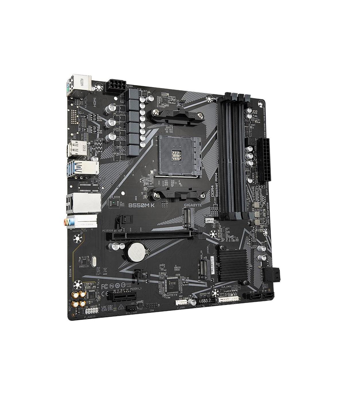 Placa Base Gigabyte B550M K Socket AM4  DDR4  PCIe 4.0  Micro ATX